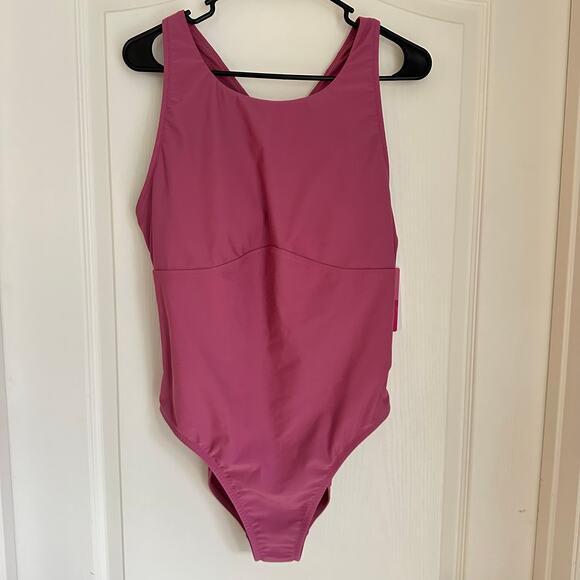 Speedo Solid High Neck One Piece Sz XL - Picture 3 of 7